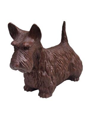 Red Mill Scottie Dog Figurine Scottish Terrier 1990 Collectible Rustic Brown